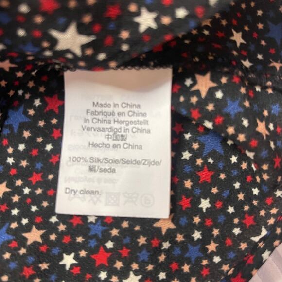 Madewell Silk Ruffle-Hem Wrap Top in Starry Night - Size Women's XL - Picture 4 of 8